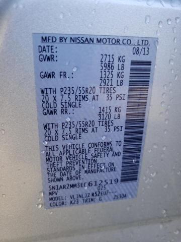 5N1AR2MM3EC612519 | 2014 NISSAN PATHFINDER