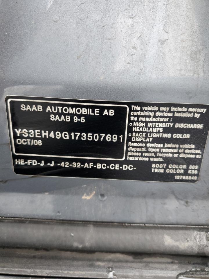 YS3EH49G173507691 2007 Saab 9-5 Aero