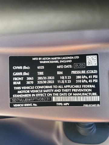 2023 ASTON MARTIN DBX 707 - SD7VUJBW1PTV08231