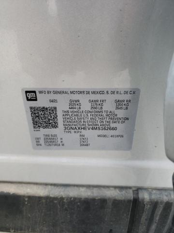 3GNAXHEV4MS162660 | 2021 CHEVROLET EQUINOX LS