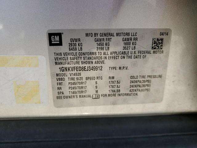 Lot #2445753398 2014 CHEVROLET TRAVERSE L salvage car