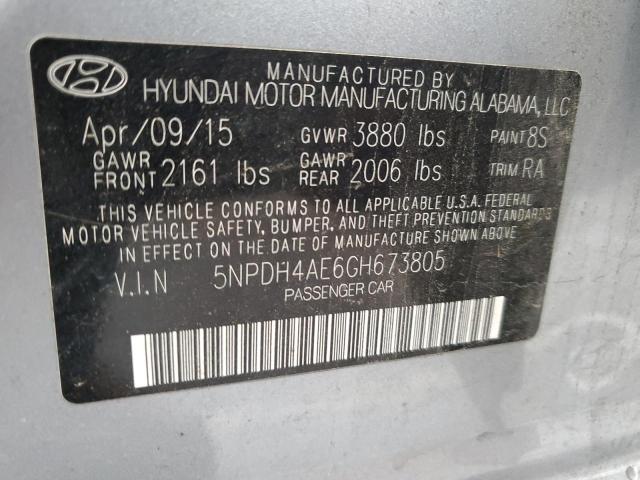 5NPDH4AE6GH673805 | 2016 HYUNDAI ELANTRA SE