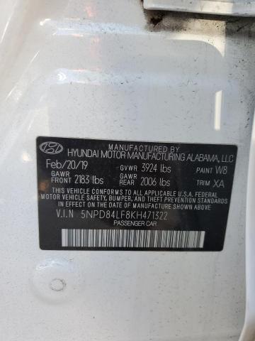 5NPD84LF8KH471322 | 2019 HYUNDAI ELANTRA SE