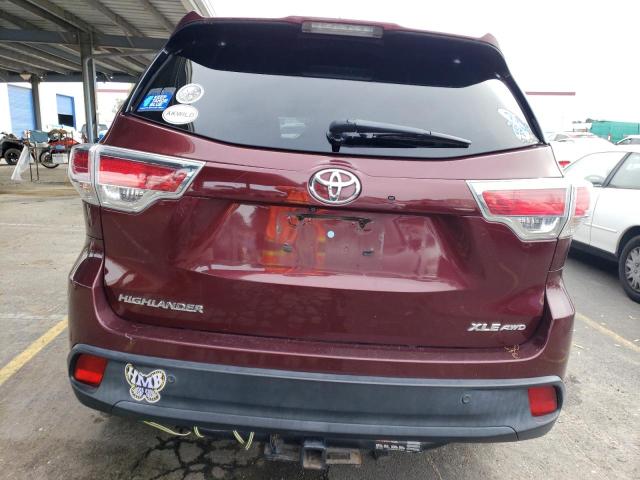 VIN 5TDJKRFH4ES036889 2014 Toyota Highlander, Xle no.6