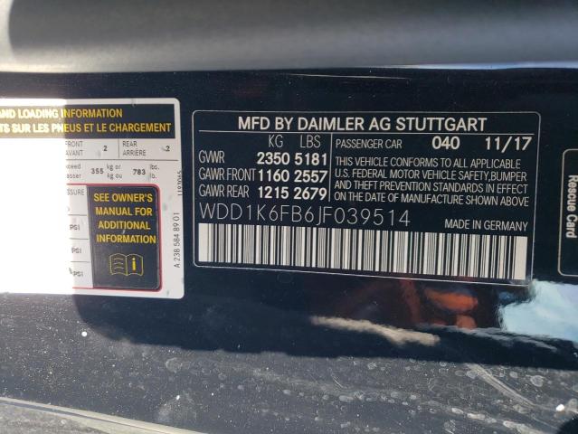 2018 MERCEDES-BENZ E 400 - WDD1K6FB6JF039514