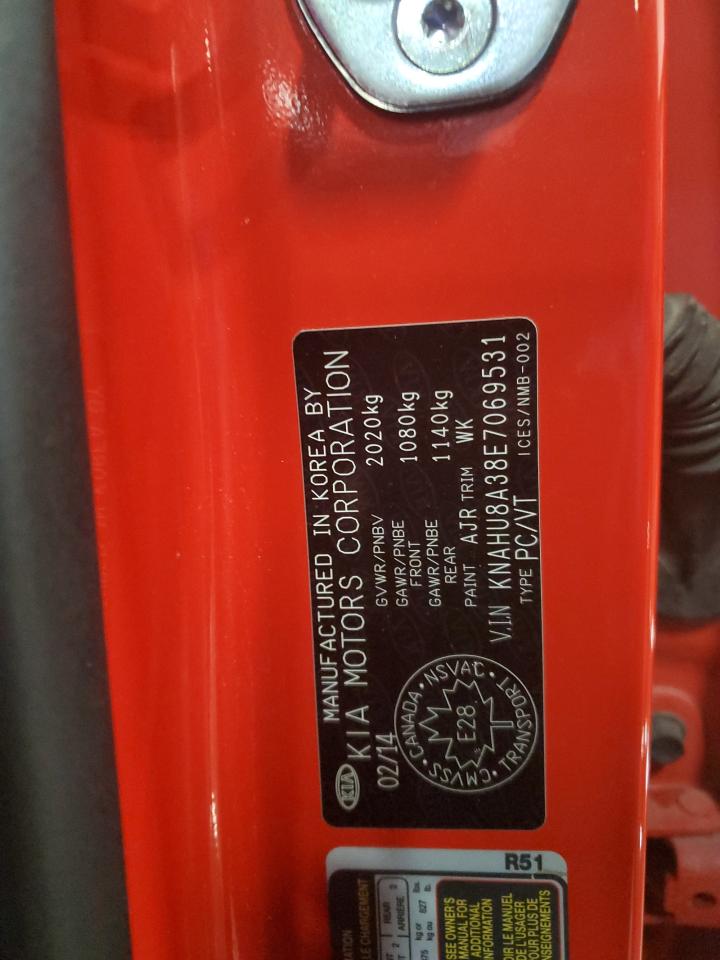 2014 Kia Rondo vin: KNAHU8A38E7069531