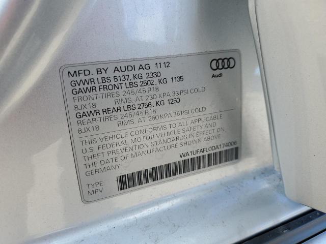 VIN WA1UFAFL0DA174006 2013 Audi A4, Premium Plus no.12