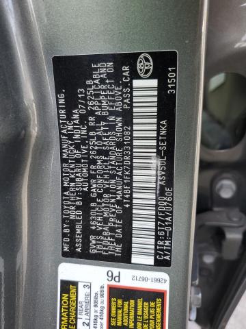 VIN 4T4BF1FK7DR331082 2013 Toyota Camry, L no.12