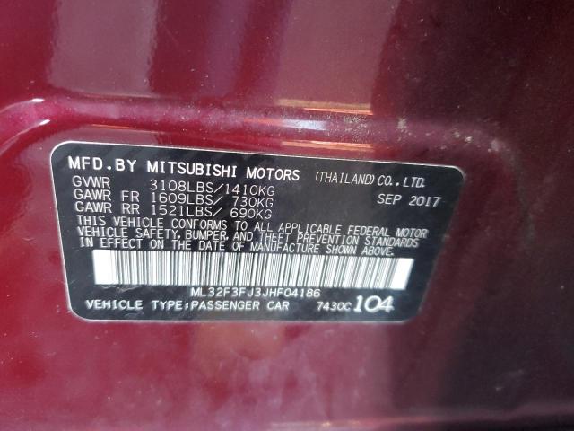 ML32F3FJ3JHF04186 | 2018 MITSUBISHI MIRAGE G4