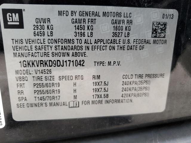 1GKKVRKD9DJ171042 2013 GMC Acadia Slt-1