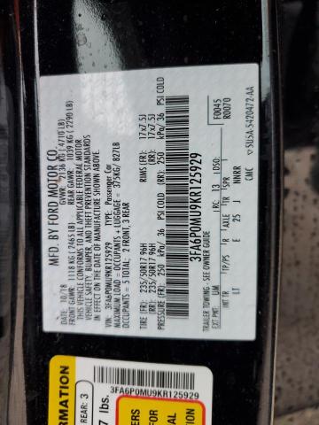 3FA6P0MU9KR125929 2019 FORD FUSION - Image 13