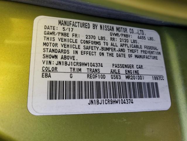 2017 NISSAN ROGUE SPT JN1BJ1CR9HW104374