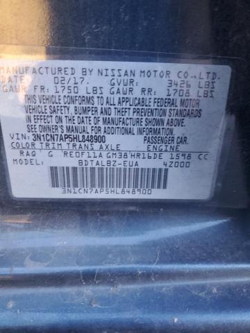 3N1CN7AP5HL848900 | 2017 NISSAN VERSA S