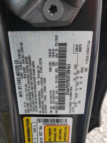 3FA6P0D98JR188465 2018 FORD FUSION - Image 12