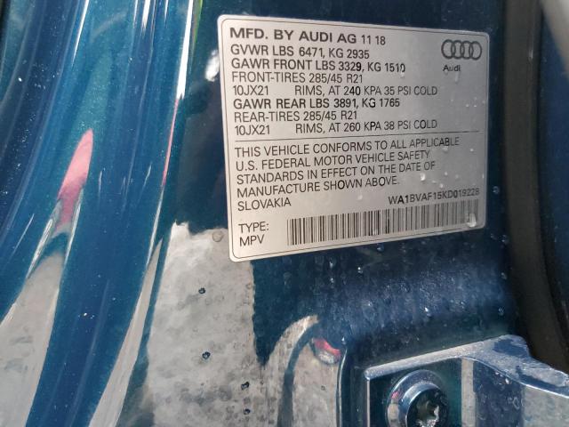 2019 AUDI Q8 PREMIUM - WA1BVAF15KD019228