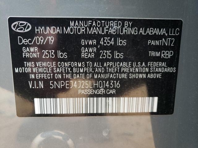 5NPEJ4J25LH014316 | 2020 HYUNDAI SONATA SEL