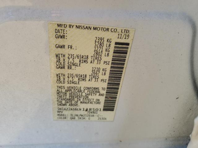5N1AZ2AS6LN118501 2020 Nissan Murano S