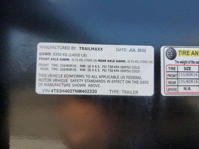 Lot #2325256610 2022 TRAIL KING MAXX TRL salvage car