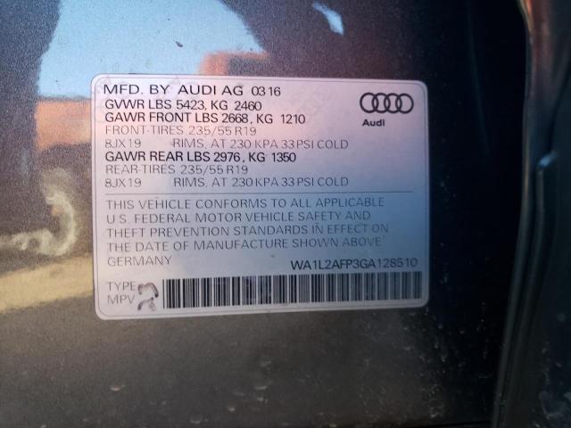 WA1L2AFP3GA128510 | 2016 AUDI Q5 PREMIUM