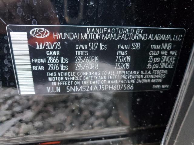 5NMS24AJ5PH607586 | 2023 Hyundai santa fe sel