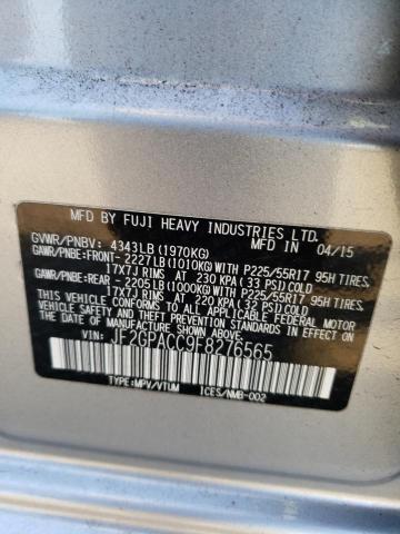 JF2GPACC9F8276565 | 2015 SUBARU XV CROSSTR