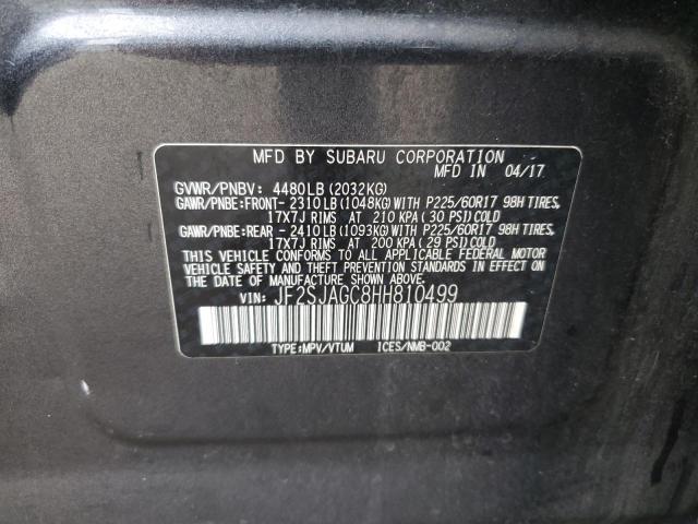 JF2SJAGC8HH810499 | 2017 SUBARU FORESTER 2