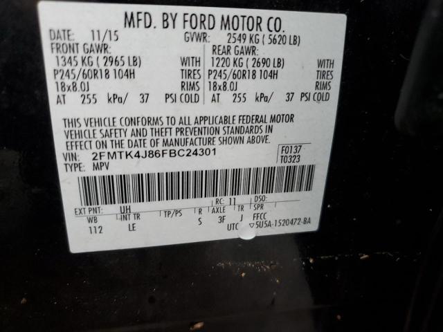 2015 FORD EDGE SEL - 2FMTK4J86FBC24301