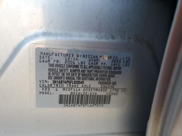 2015 Nissan Sentra S VIN: 3N1AB7AP5FL629545 Lot: 80544193