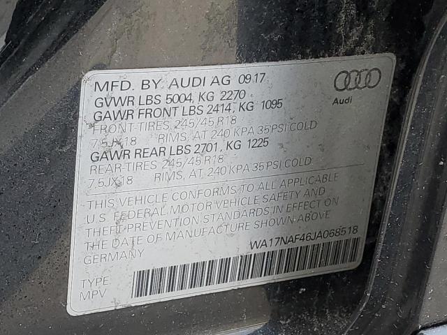 WA17NAF46JA068518 2018 AUDI A4, photo no. 12