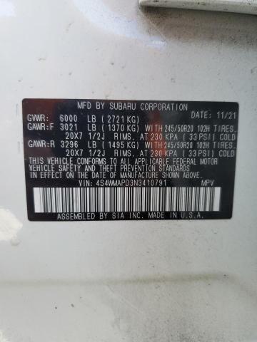 4S4WMAPD3N3410791 | 2022 SUBARU ASCENT LIM