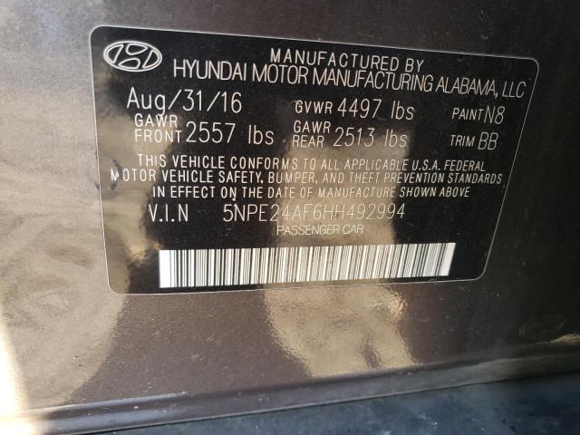 5NPE24AF6HH492994 | 2017 HYUNDAI SONATA SE