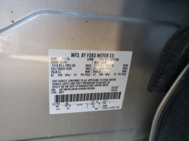 2FMPK3K81HBB16326 2017 FORD EDGE, photo no. 14