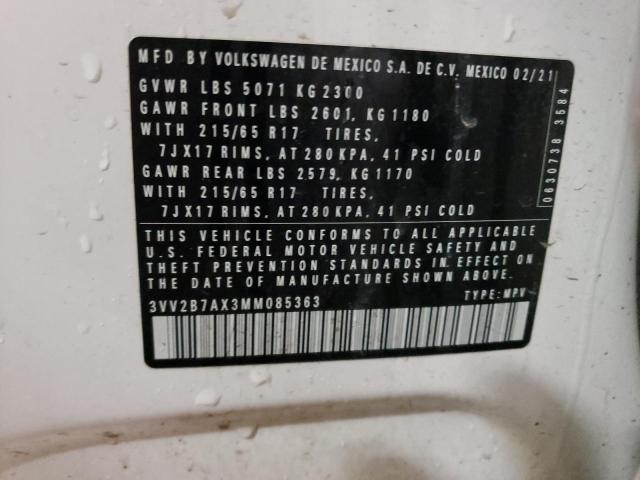 2021 VOLKSWAGEN TIGUAN SE - 3VV2B7AX3MM085363