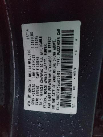 1HGCR6F52EA003462 | 2014 Honda accord hybrid exl