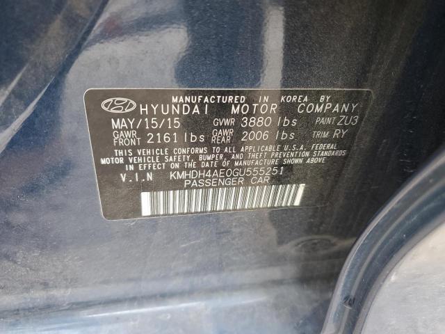 KMHDH4AE0GU555251 | 2016 HYUNDAI ELANTRA SE