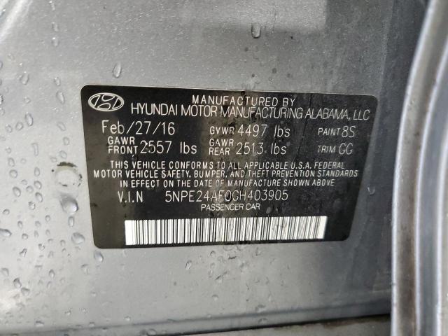 5NPE24AF0GH403905 | 2016 HYUNDAI SONATA SE