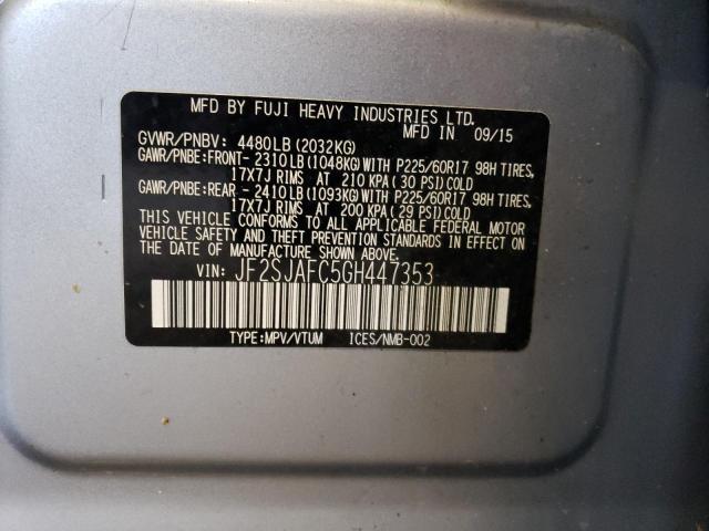 JF2SJAFC5GH447353 | 2016 SUBARU FORESTER 2