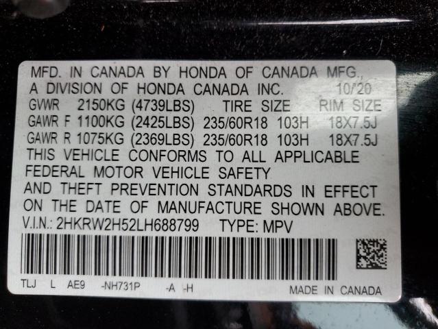 2HKRW2H52LH688799 | 2020 HONDA CR-V EX