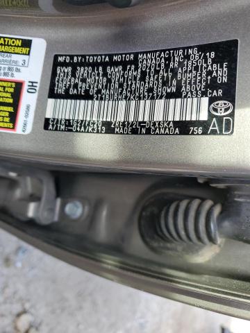 2T1BURHE7KC137172 | 2019 TOYOTA COROLLA L