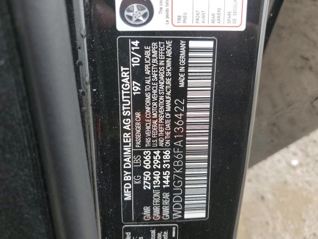 2015 MERCEDES-BENZ S 65 AMG WDDUG7KB6FA136422