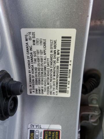 2HKRM3H7XGH533369 | 2016 HONDA CR-V EXL