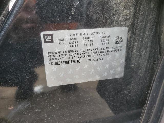 2017 Chevrolet Cruze Lt VIN: 1G1BE5SM9H7158680 Lot: 80725223