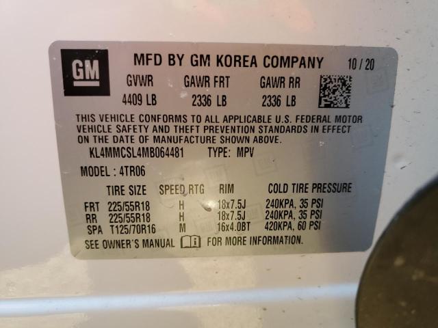 KL4MMCSL4MB064481 | 2021 BUICK ENCORE GX