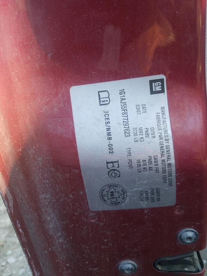 1G1AJ55F877297623 2007 Chevrolet Cobalt Ls