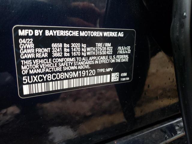 5UXCY8C08N9M19120 2022 BMW X6 - Image 13