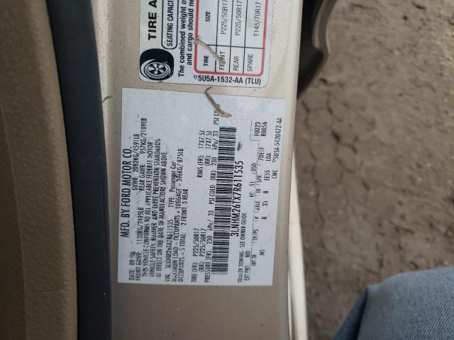 3LNHM26TX7R611535 2007 Lincoln Mkz