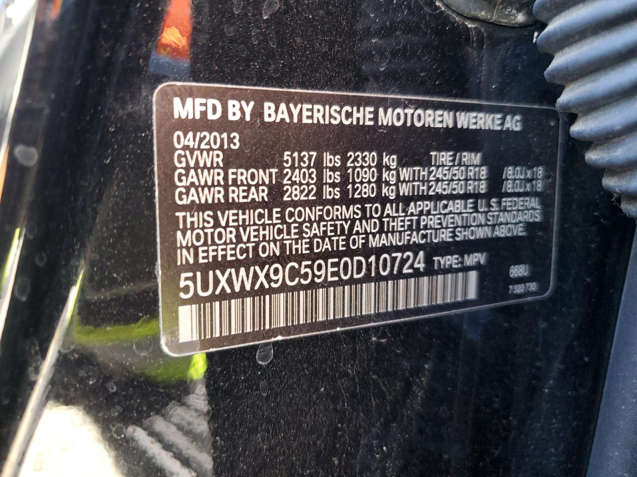 5UXWX9C59E0D10724 2014 BMW X3 xDrive28I