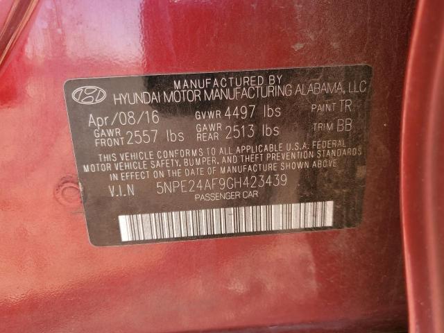 2016 Hyundai Sonata Se VIN: 5NPE24AF9GH423439 Lot: 79836583