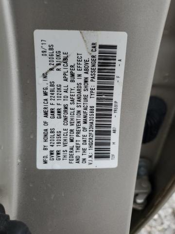 1HGCR2F33HA305886 | 2017 HONDA ACCORD LX