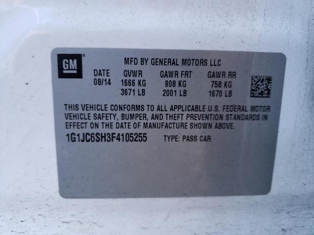 2015 Chevrolet Sonic 1.8L(VIN: 1G1JC6SH3F4105255